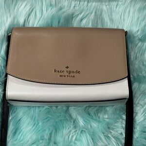 Kate Spade Beige and White Crossbody Bag